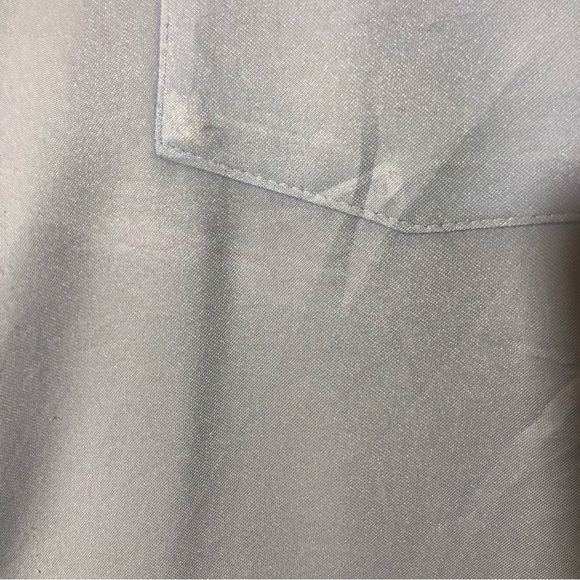 Vintage 70s Robin’s Egg Blue Short-sleeve Collared Buttondown XL - Picture 5 of 7